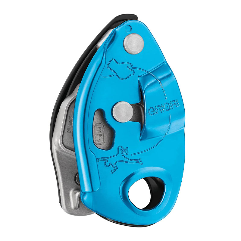 GRIGRI – Assicuratore con bloccaggio assistito con camma, Blu