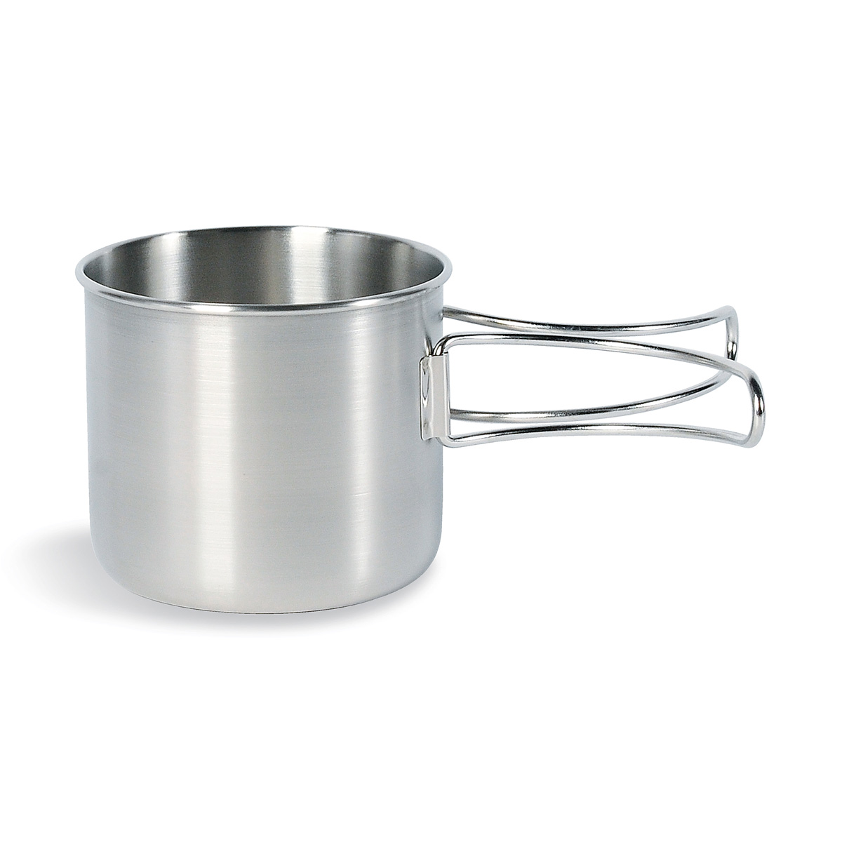 Tazza in acciaio inox con manici pieghevoli